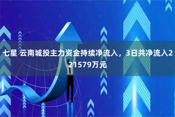 七星 云南城投主力资金持续净流入，3日共净流入221579万元